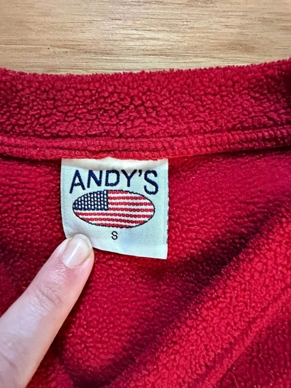 Vintage Andy’s San Francisco SF Red Fleece Pullover Sweatshirt Size Small - Picture 6 of 6